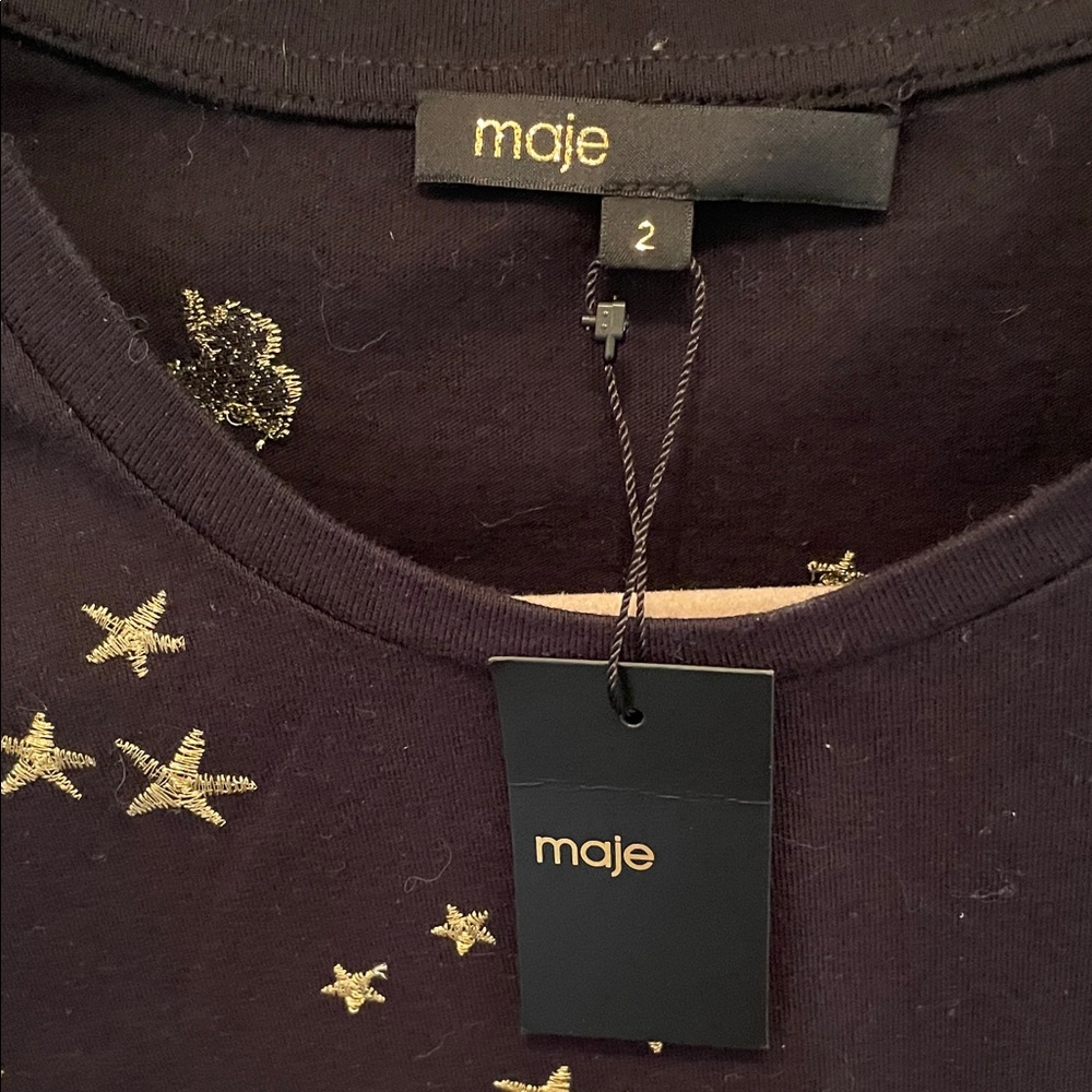 Maje embroidered tee - Picture 2 of 9